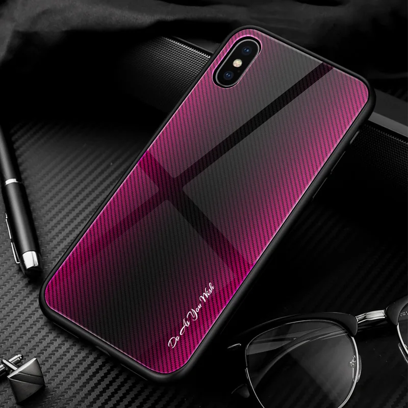 Чехлы из закаленного стекла для IPhone 11 Pro Max XS MAX XR i8 i8 Plus i7 i6 i6s i6 Plus ударопрочный бампер с градиентным цветом