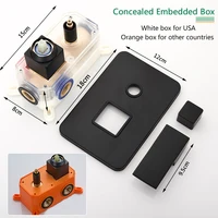 Black Shower Faucets System Bathroom Wall Mounted Rainfall Shower Kit Concealed Embedded Box Hot Cold Water Mixer Tap SUS304 5