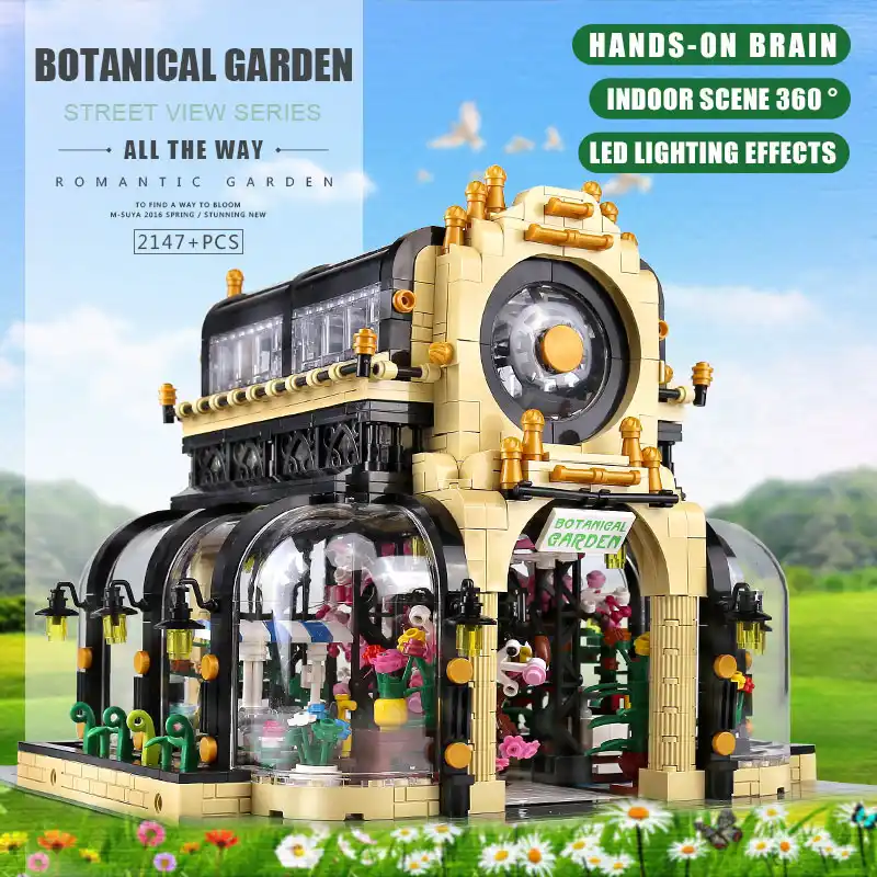 2147pcs Botanical Garden City Streetview Creator Building Blocks Brick Set DIY