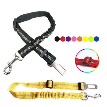 

Pet Supplies Dog Leash Car Seat Belt Traction Belts Nylon Retractable Elastic Reflective Safety Rope Traction Rope Dog