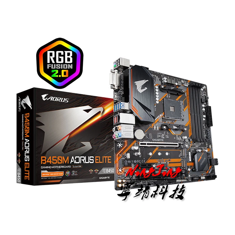 top pc motherboards Gigabyte GA B450M AORUS ELITE AMD B450 /4-DDR4 DIMM /M.2 /USB3.1 /Micro-ATX /New / Max-64G  Double Channel AM4 Motherboard best computer motherboard