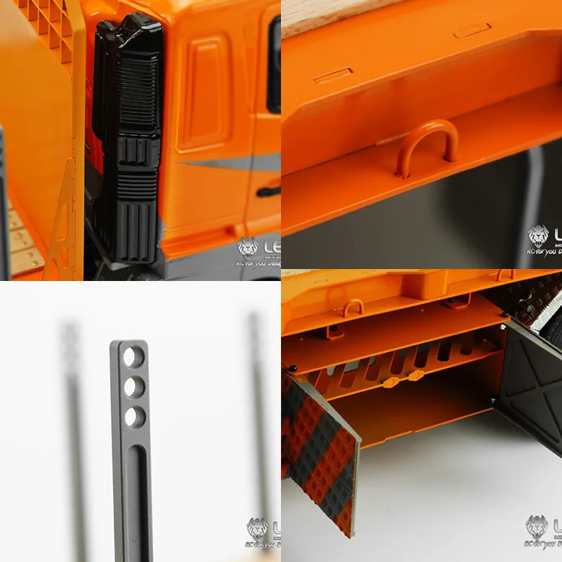 1/14 LESU RC HINO700 6x4 бортовой прицеп тягач с металлическим шасси