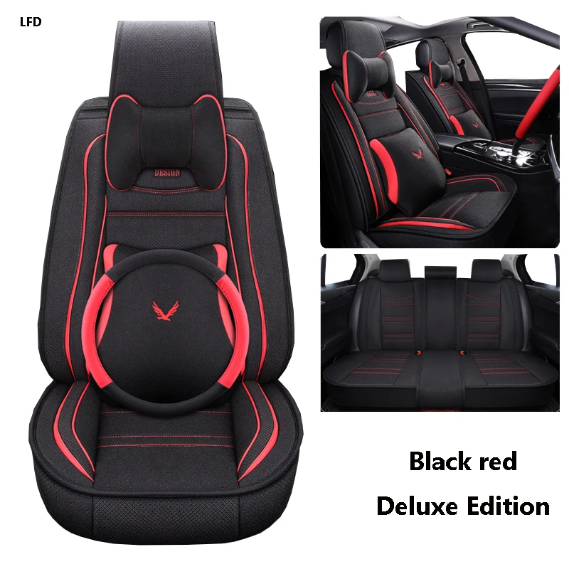 Full Coverage flax fiber car seat cover auto seats covers for Opel adam