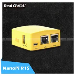 RealQvol FriendlyARM NanoPi R1S портативный маленький путь все Чи H3/H5 двойной гигабитный Ethernet порт 512 М памяти OpenWRT linux pi mini