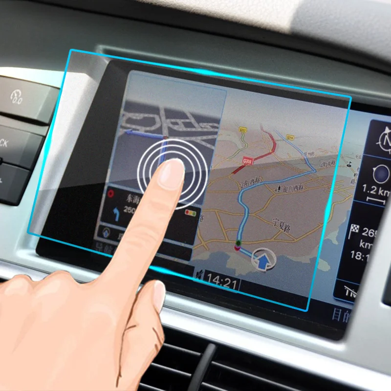 Автомобильный gps навигации Экран Защитная пленка для Audi A1 A4L A6L A5 Q3 Q5 Q7 S5 SQ5 R8