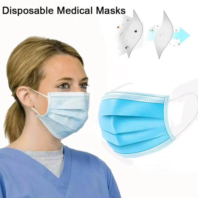 US $7.13  N95 Disposable Masks Medical Mask Surgical Mask 3-Ply Anti-virus Anti-Dust Mouth Face Masks Mascher