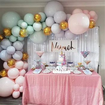 

100pcs Macaroon Balloon Garland Arch Kit Pastel Pink Purple Tiffany Blue Latex Balloons Birthday Wedding Baby Shower Party Decor