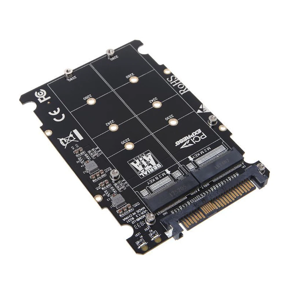 M.2 NVME SSD к U.2 Компьютерные аксессуары конвертировать интерфейс Поддержка адаптера карты добавить на мульти контактный компоненты полная скорость 2 в 1