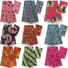 Органза ткань чистый шелк ткань африканская ткань Анкара ткань Африканская вощеная ткань принтом 3+ 3 ярдов органза лента шелковый воск B2-E2