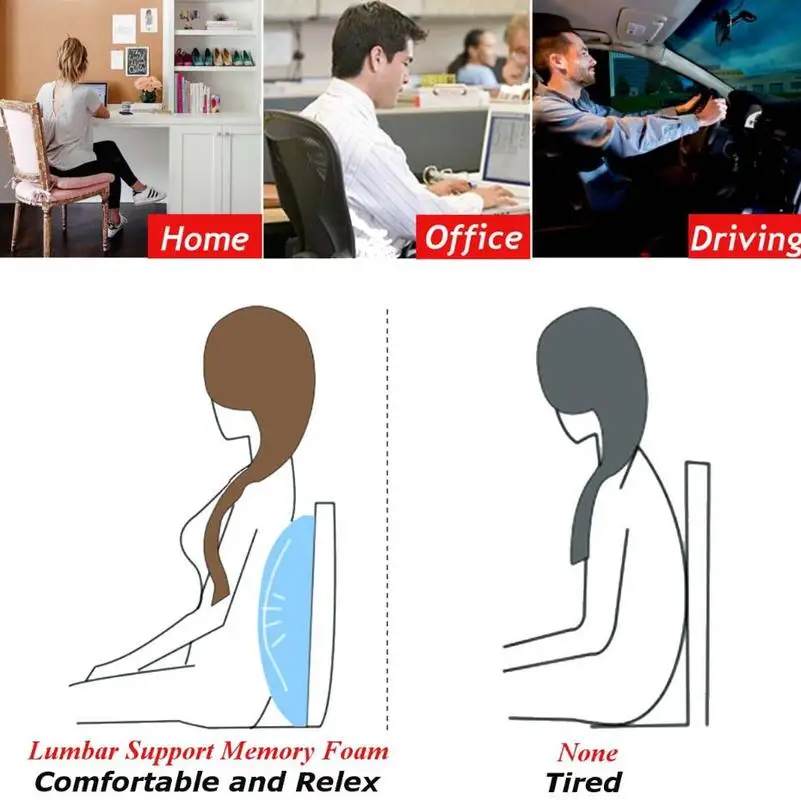 Массажер для спины подушка талии кресла снятия боли в автомобиле дома и офиса