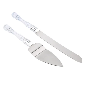

2Pcs Flower Resin Wedding Cake Knife Shovel Set Cake Shovel Cutter Knife Set Wedding Cake Tool Kitchen Supplies