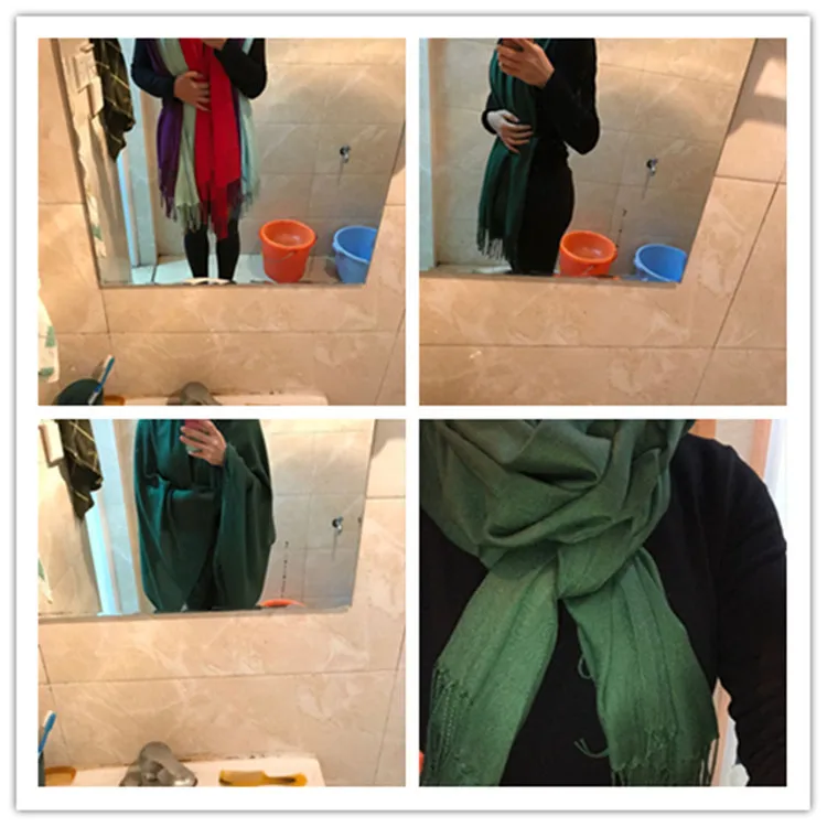 Осень зима тонкие длинные шарфы для женщин зеленое зимнее пончо черный мужской шарф женский палантин женские шали из пашмины женские шарфы