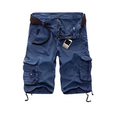 Пятиточечные штаны комбинезоны без пояса модные новые мужские молодежные свободные большие размеры мульти-карман сплошной цвет