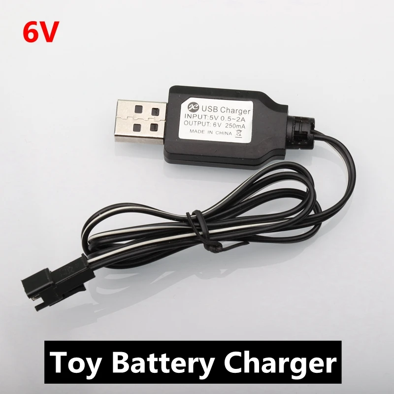 Зарядное устройство USB 6V 250mA NiMh/NiCd для батарей SM 2P электрическое игрушечное