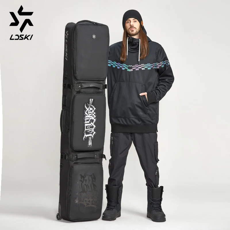 LDSKI сумка для катания на колесах, лыжная сумка для сноуборда, командная серия, сумка для шлема, зимняя Дорожная сумка из водонепроницаемого материала, сухая влажная разделенная секция