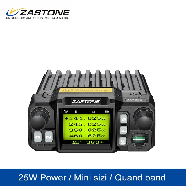 ZASTONE HM Mp380+ CB Two Way radio UHF VHF Mobile Radio 25W Quad Display Dual Band Car Radio Mini 1