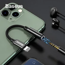Baseus освещение 3,5 мм аудио кабель-адаптер для iPhone 11 Pro X XS XR 8 7 3,5 мм разъем AUX Наушники Адаптер сплиттер