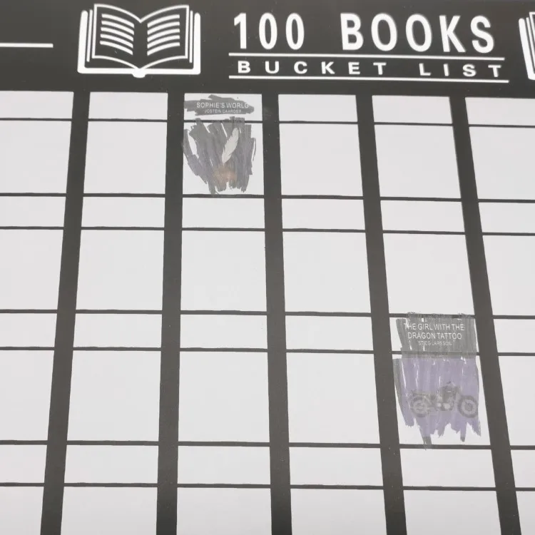 100 книг- скретч ведро список плакат