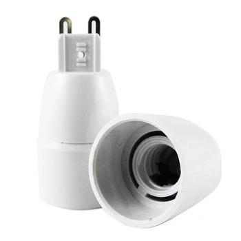 

4pcs Bulb Socket Energy Saving Practical Converter Home Fire Retardant Adapter Lamp Holder Hotel Easy Install G9 To E14 Plug