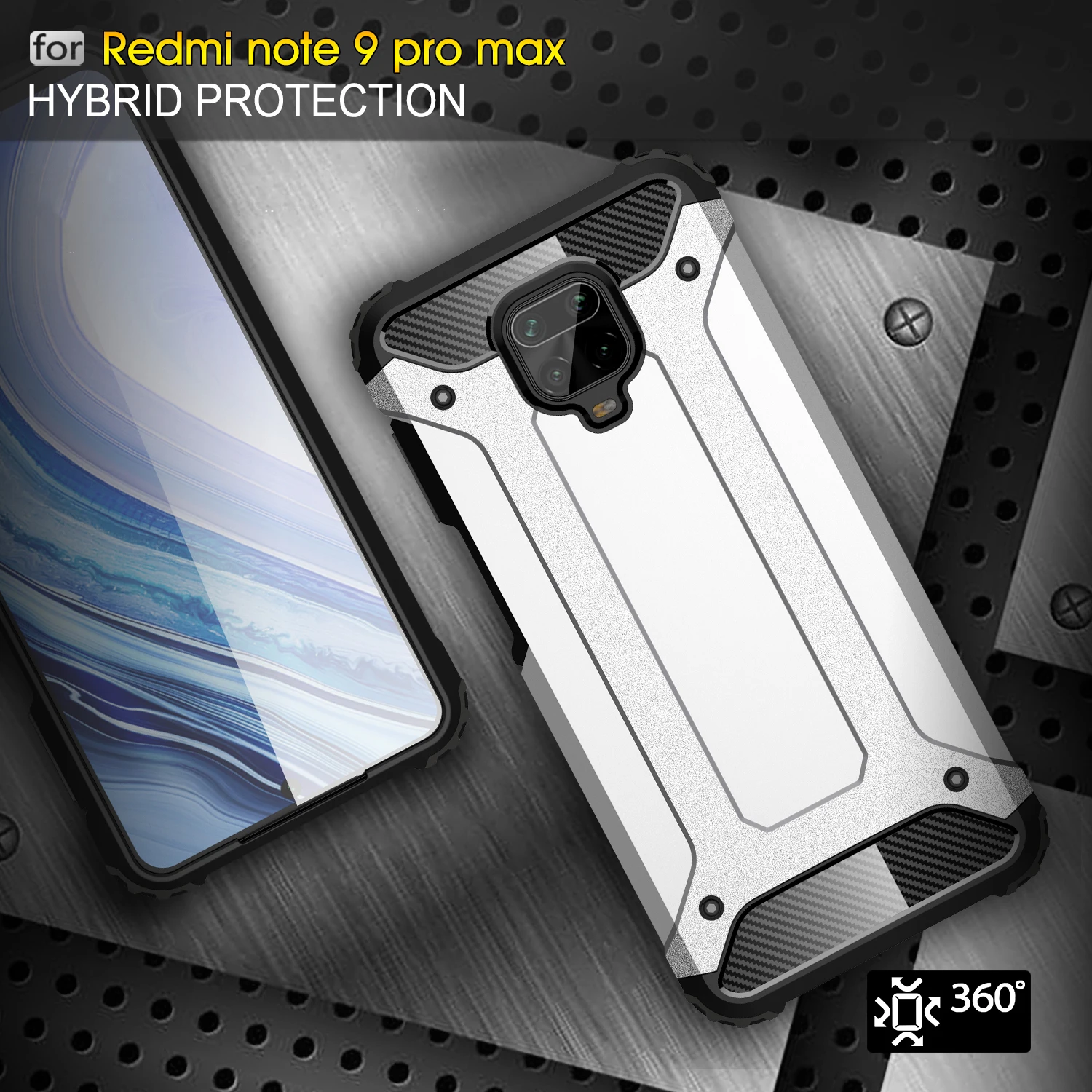 

Thouport 2-in-1 Armor Case For Xiaomi Redmi Note 9S Cases Heavy Duty Hybrid Cover Note9 Case For Redmi Note 9 Pro Max Back Shell