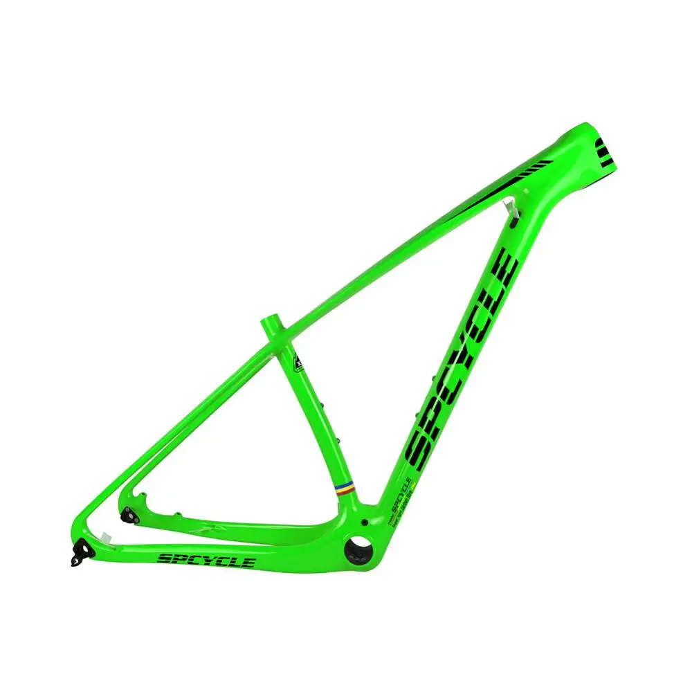 Spcycle 29er углеродный руль MTB велосипедных рам T1000 углеродистый горный велосипед рамки размер 15/17/19/21 дюймов PF30 142*12 мм через ось - Цвет: Green