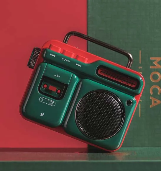 Модный MOCA беспроводной Bluetooth динамик ретро мини портативный динамик Bluetooth 4,2 беспроводной ретро музыкальный плеер ремень телефонный звонок - Цвет: Retro Green