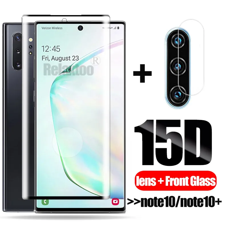 15D Curved protective glass For samsung galaxy note 10 pro Camera