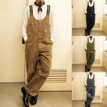 

Mens Overalls Jumpsuits Casual Fall Autumn Long Pants Cargo Trousers Male Streetwear Loose Fashion Rompers Casual Clothing