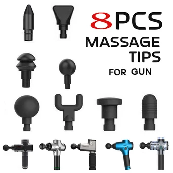 

4/8 Pcs Percussion Massage Heads Tip Massager Extended Head Attachment Massage Adapter Massage Gun
