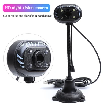 

Computer Webcam USB Camera Full HD Webcam USB Video Camera With Microphone Videophone For PC Laptop Suction Cup Base USB2.0