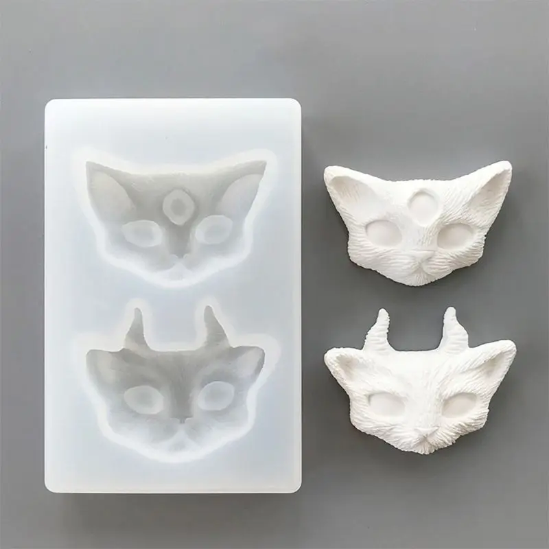 

Diy cat Head SILICONE Molds Resin Epoxy Casting Molds Including 2 CAT Styles