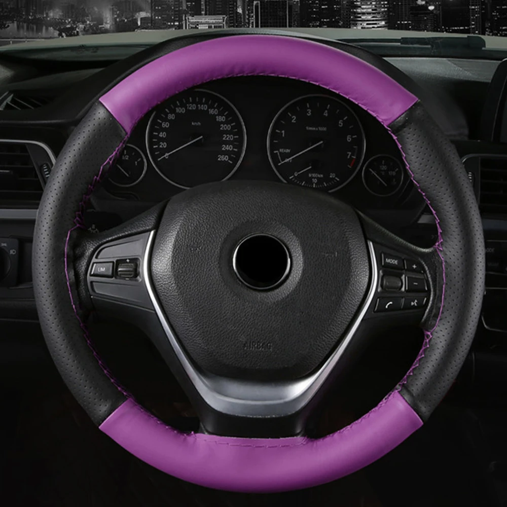 Чехол рулевого колеса автомобиля подходит для Nissan Micra March Pulsar Juke Dualis Qashqai X-Trail Dacia Sandero Logan, duster Lodgy и т. д