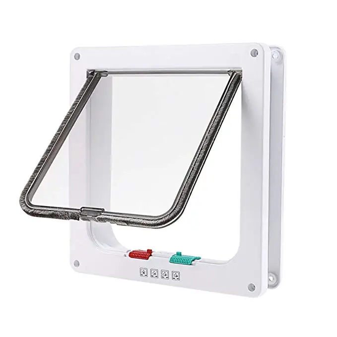 Pet Door Automatic Cats Small Dogs Pass Through Wall Mount Door ABS Safe Cat Crate Gate Pet Door Kit Cat Door New