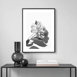 Nordic Black and White Marine Photography Art Print - Sexy Nude Women - 40x50cm No Frame (22)