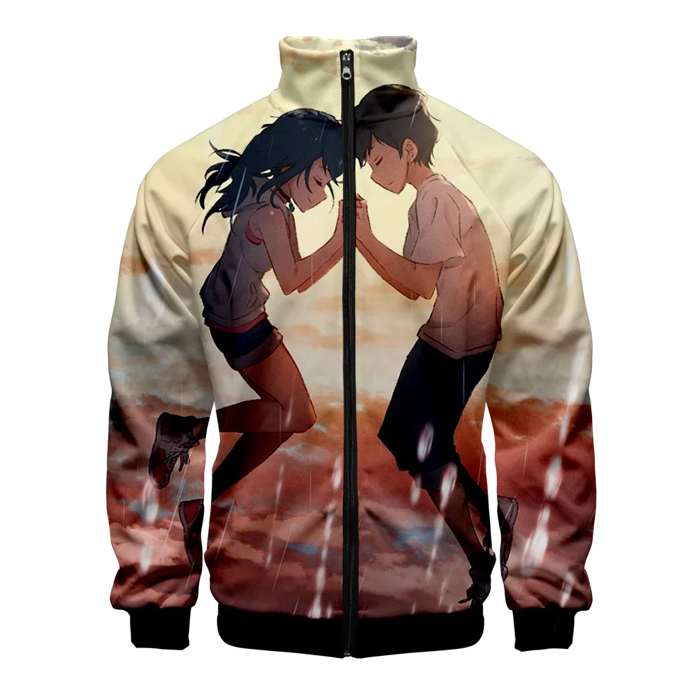 3d Stand Collar Print Anime Cartoon Stand Fashion Men Women Zipper Hoodies Jackets Long Sleeve Zip Up 3D Sweatshirt Tops