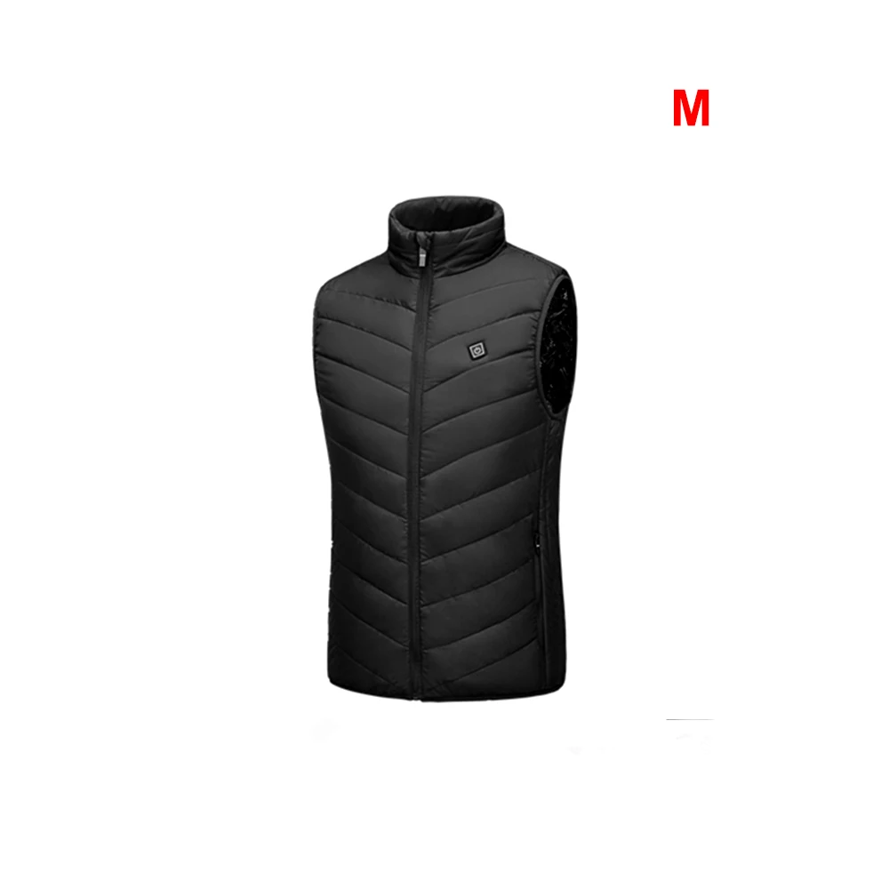 Electric Vest Three Modes Sleeveless Winter Outdoor Cycling Skiing Snow Warmer Accessories Heated Body Wearing Waistcoat - Цвет: Черный