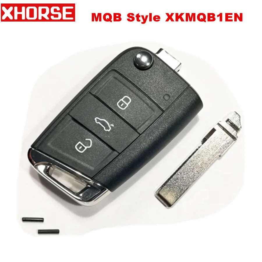 

Xhorse for V-W MQB Style Flip Transponder Key 3 Buttons XKMQB1EN 10pcs/lot