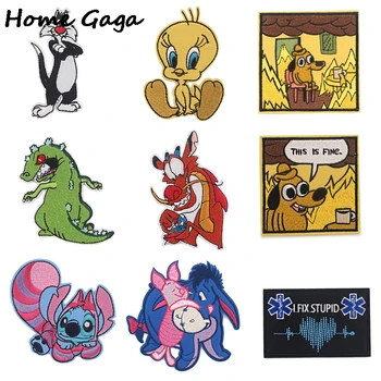 

Homegaga Cartoon Iron On Patch for clothing backpack Funny Patch Stickers Skirt T-shirt Jacket Hat Decoration Diy Patches D2869
