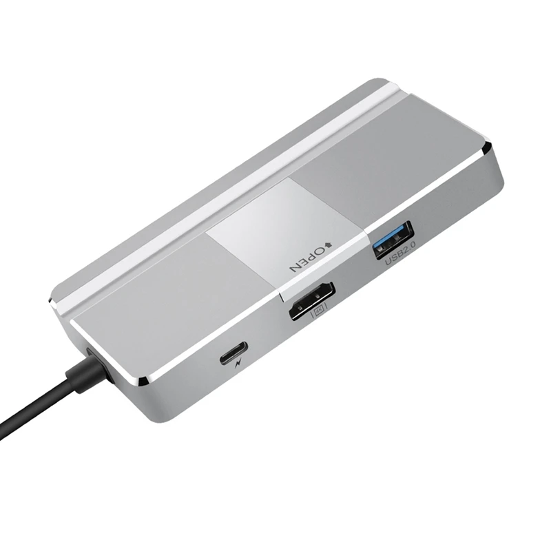 8 в 1 type C к Ethernet Rj45 1000 Мбит/с HDMI 4 к OTG Устройство для чтения карт SD TF USB3.0 USB2.0 концентратор конвертер с PD type C адаптер зарядки
