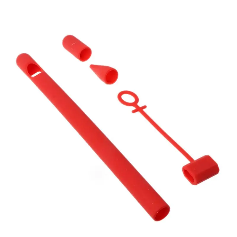 4в1 Мягкий силиконовый чехол для Apple Pencil iPad Кепка Pro Анти-потеря Обложка держатель планшета сенсорная ручка защитный комплект