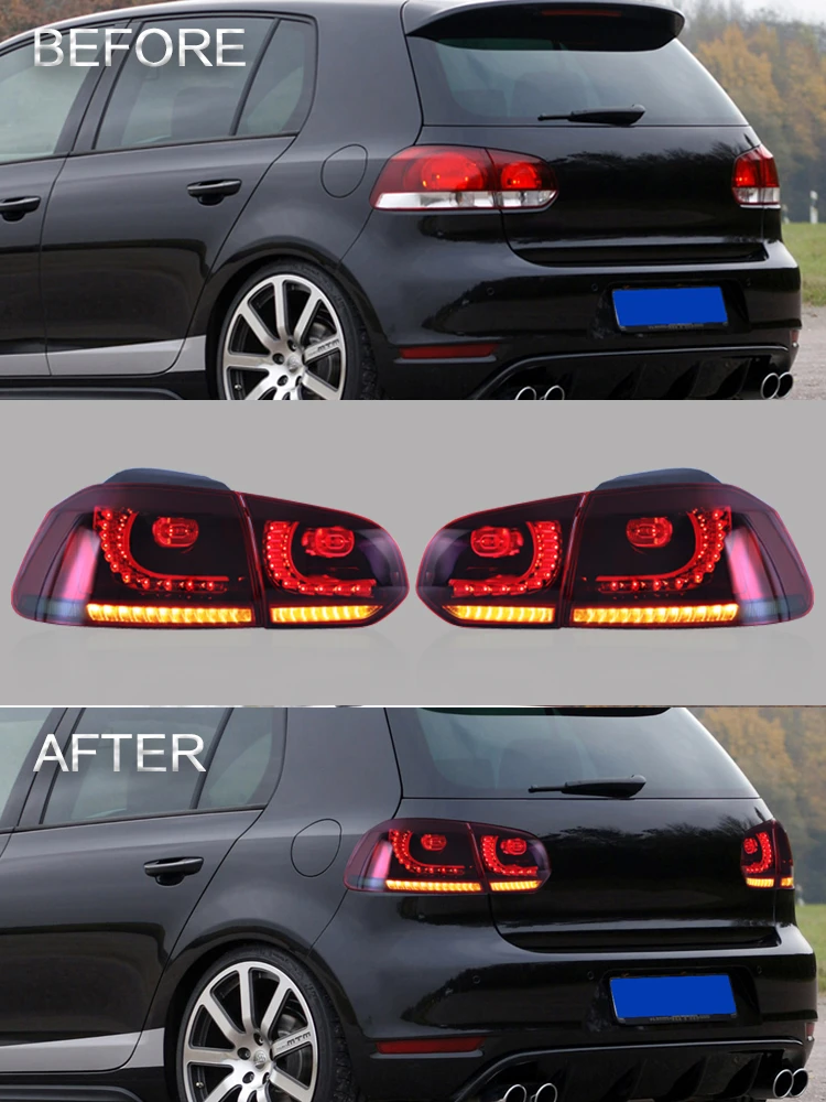 VLAND OLED Tail Lights Compatible With Volkswagen VW Golf MK6 2010