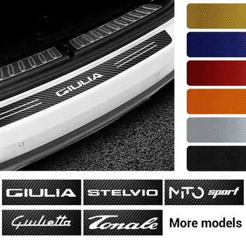 

Car Styling Car Trunk Guard Plate Rear Bumper Protect Sticker For Alfa Romeo 159 147 156 166 Giulietta Giulia Mito Spider Tonale