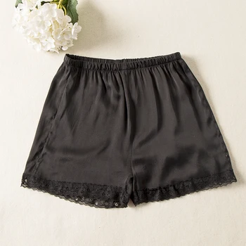 Women's  black lace silk Shorts