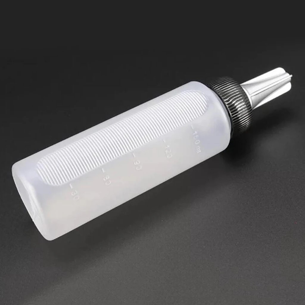 3pcs 150ml Empty Plastic Salon Hair Color Measuring Tinting Applicator Bottle Hair Washing Cleaning Refillable Squeeze Bottle 