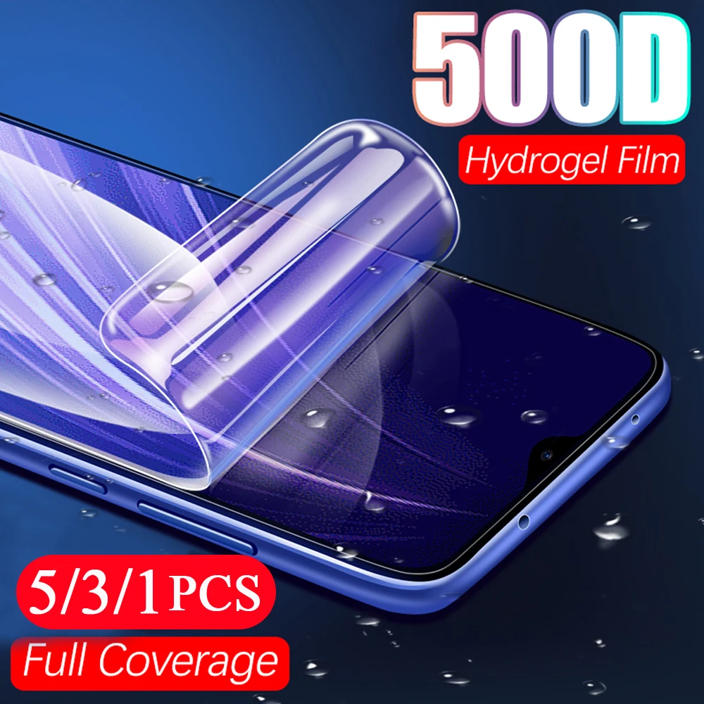 5/3/1Pcs hydrogel film for xiaomi redmi note 9 9s 8 8T pro MAX 10X 9C 9A 8A protective screen protector Not Glass | Мобильные