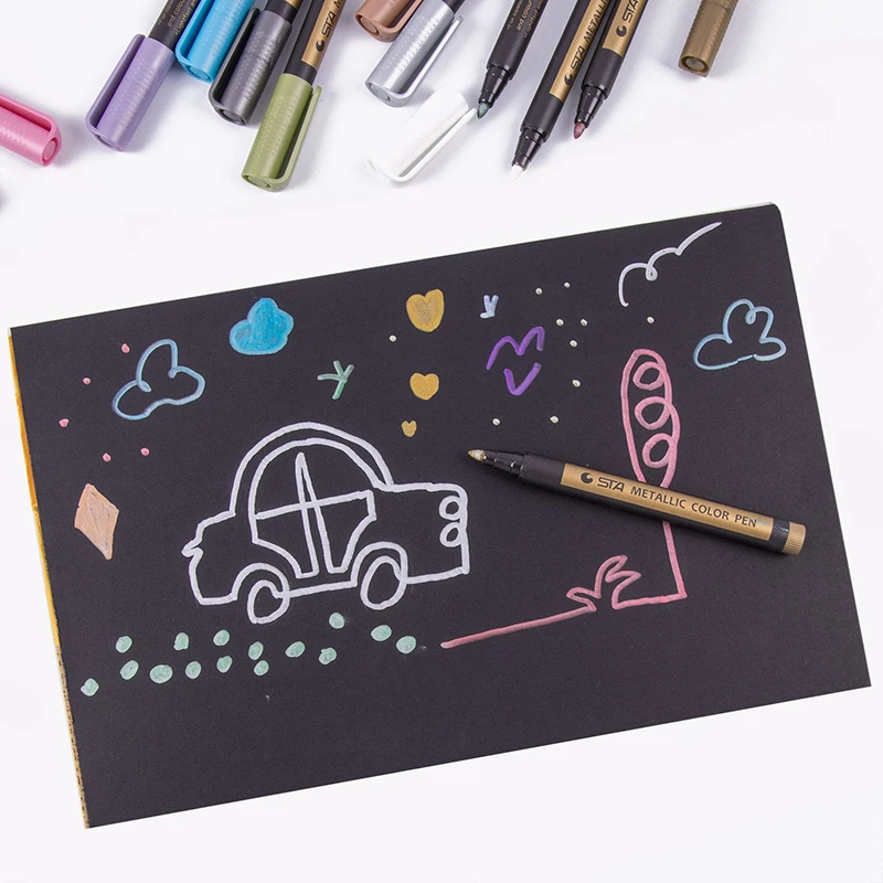 8151.Metallic markers