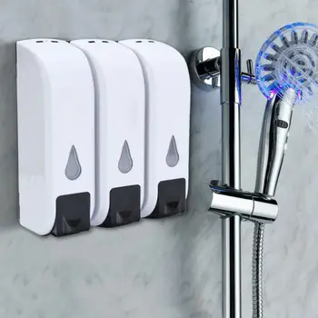 

Kitchen Bathroom Wall Mounted Shower Gel Liquid Soap Shampoo Dispenser Bottle Hand Washing Machine