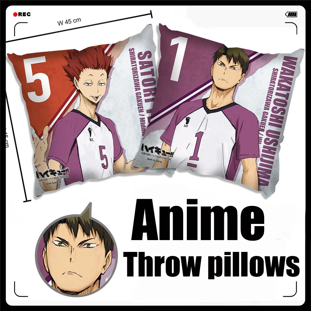 Anime Haikyuu Ushijima Wakatoshi Tendo Satori Soft And Comfortable Throw Pillows Back Cushion Daily Supplies Aliexpress Home Garden