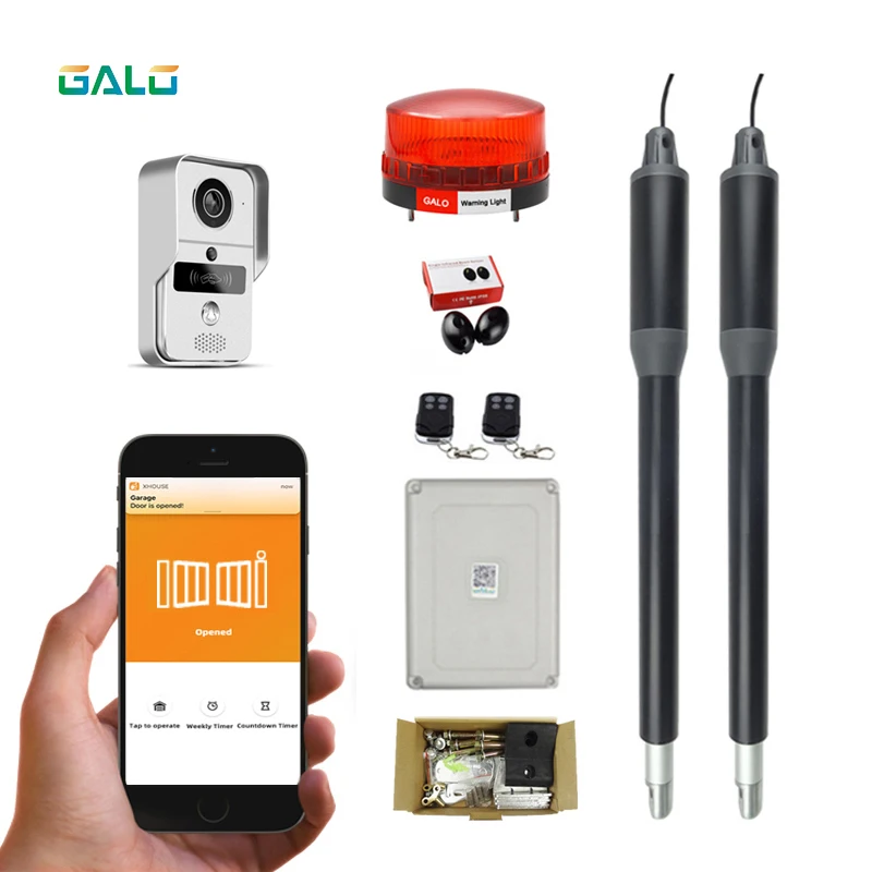 

GALO PKM-C05 Dual Swing Gate Opener Kit, Solar system, Receiver & Photocell, Gate Sensor Included!(Color kit optional)