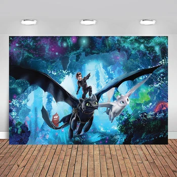 

Dragon Tamer photography background kids birthday party custom photo backdrop polyester vinyl photography background studio